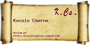 Kocsis Cserne névjegykártya